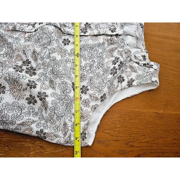 Loft shift dress size Small floral ruffle hem - Picture 9 of 10